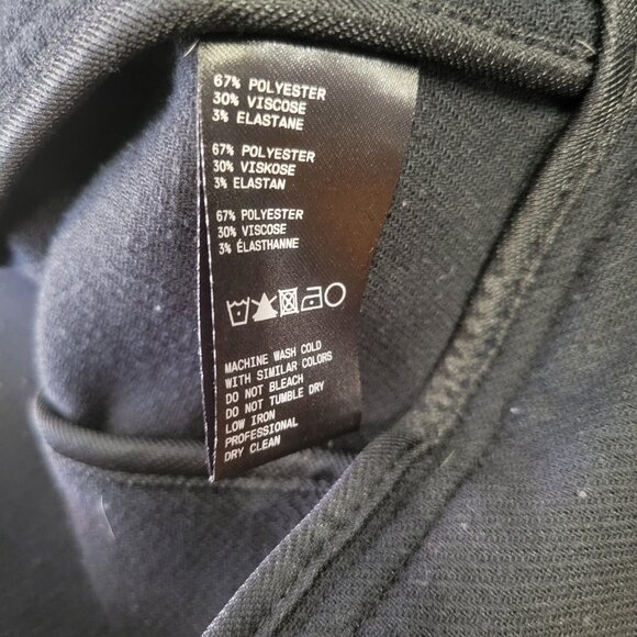 AWAY Travel Black Zipper Pocket Collared Snap Button-Front Jacket sz L EUC Fall - Picture 6 of 7